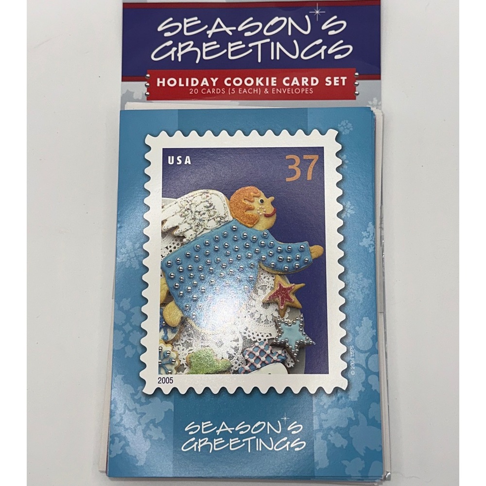 USPS Seasons Greetings Holiday Cookie Card Set 20 Count 2005 Sugar Cookie Recipe